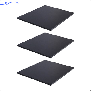 Kit 3 Prateleira Preta 50X40 Tampo Tabua Mdf  Organizadora Decoração Cozinha Quarto Banheiro Sala