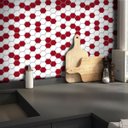 Ver imagem 1 de Papel de Parede Pastilha Colmeia Mix - Várias Cores - Vermelho