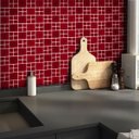 Ver imagem 2 de Adesivo Destacável Pastilha Big Vermelho Escuro - 10 x 10cm - 90 unidades
