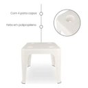 Ver imagem 5 de Mesa Quadrada Plástica de Apoio Multiuso C/ Porta Copos Mor