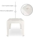 Ver imagem 5 de Mesa Quadrada Plástica de Apoio Multiuso C/ Porta Copos Mor