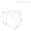 Ver imagem 4 de Mesa Quadrada Plástica de Apoio Multiuso C/ Porta Copos Mor