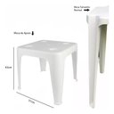 Ver imagem 2 de Mesa Quadrada Plástica de Apoio Multiuso C/ Porta Copos Mor