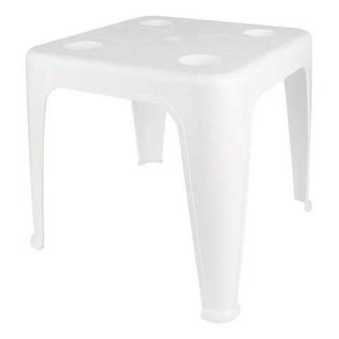 Mesa Quadrada Plástica de Apoio Multiuso C/ Porta Copos Mor