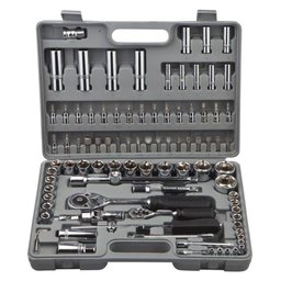 Jogo De Soquetes 94 Peças 1/2 E 1/4 Kit com Maleta Eda - 9RN - 1