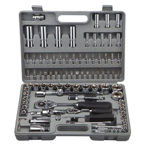 Jogo De Soquetes 94 Peças 1/2 E 1/4 Kit com Maleta Eda - 9RN