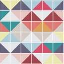 Ver imagem 4 de Papel de Parede Azulejo Triângulo - Várias Cores - Color