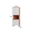 Ver imagem 3 de Paneleiro de Cozinha Modulado Macadâmia 70cm 4 Portas Freijo/Branco - Telasul