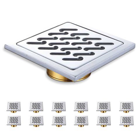 Ralo Inox 10x10 Lavabo Kit 12 Uni Anti Odor Anti Inseto Higienico Banheiro Varanda Casa Quintal Box