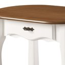 Ver imagem 3 de Aparador Oval com 1 Gaveta e Prateleira 1034 Linz Móveis - Laca Branca/imbuia Glazer