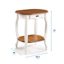 Ver imagem 4 de Aparador Oval com 1 Gaveta e Prateleira 1034 Linz Móveis - Laca Branca/imbuia Glazer