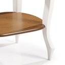 Ver imagem 2 de Aparador Oval com 1 Gaveta e Prateleira 1034 Linz Móveis - Laca Branca/imbuia Glazer