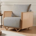 Ver imagem 1 de Poltrona para Sala de Estar Madeira Maciça Palha Rattan Arthur