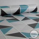Ver imagem 3 de Papel de Parede Azulejo Retângulo - Várias Cores - Turquesa