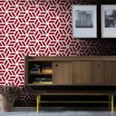 Ver imagem 2 de Papel de Parede Cobogó - Várias Cores - Vermelho Escuro