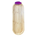Ver imagem 1 de Bandeja Oval Bambu Com Pedra Ágata G