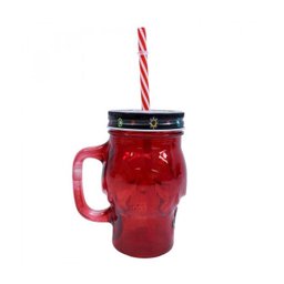 Copo Vidro Caveira Vermelho 480ml - 4