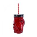 Ver imagem 2 de Copo Vidro Caveira Vermelho 480ml