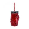 Copo Vidro Caveira Vermelho 480ml - 2