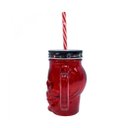 Ver imagem 3 de Copo Vidro Caveira Vermelho 480ml