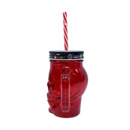 Copo Vidro Caveira Vermelho 480ml - 3