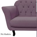 Ver imagem 7 de Namoradeira Decorativa Dália Suede Rosê 2 Lugares Pés Madeira Mz Decor