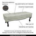 Ver imagem 3 de Recamier Decorativo 140cm Loewe Veludo Pés de Madeira Prata - Gran Belo