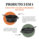 Ver imagem 3 de Conjunto Caçarola Frigideira Multiuso Ferro 24cm 3,5l – Panela Mineira
