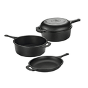 Ver imagem 1 de Conjunto Caçarola Frigideira Multiuso Ferro 24cm 3,5l – Panela Mineira