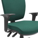 Ver mais imagens de Kit 04 Cadeiras Escritório Executiva Office Giratória Preto Baixa Flexi P03 Poliéster Verde - Lyam L