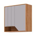 Ver imagem 1 de Armário Aéreo Celeste 80cm 2 Portas Cinamomo/platina - Mgm