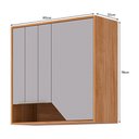 Ver imagem 3 de Armário Aéreo Celeste 80cm 2 Portas Cinamomo/platina - Mgm
