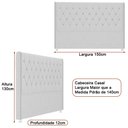 Ver imagem 2 de Cabeceira para Cama Box Casal 150cm Soft Linho Cinza - Sallar Home