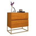 Ver imagem 4 de Kit 2 Mesinhas de Apoio para Cabeceira Cama Quarto Casal 45cm Compacta:naturale