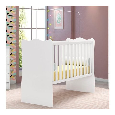 Berço Infantil Simples  Branco Qmovi