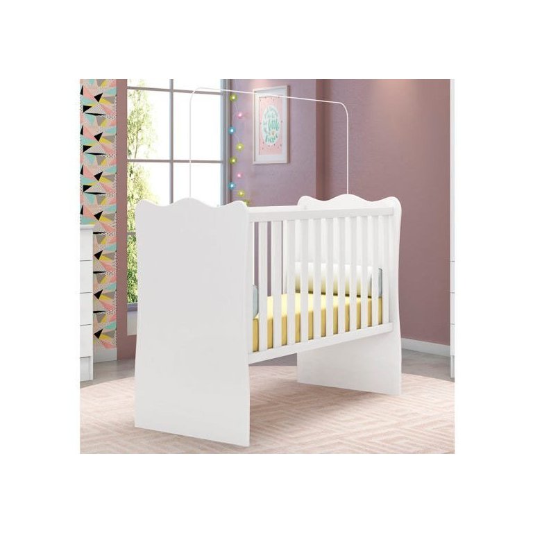 Berço Infantil Simples 15 Branco Qmovi