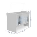 Ver imagem 3 de Berço Infantil Simples  Branco Qmovi