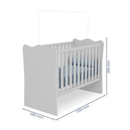 Berço Infantil Simples 15 Branco Qmovi - 3