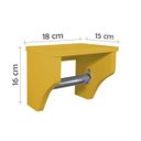 Ver imagem 5 de Porta Papel Higiênico Acessório para Banheiro Papeleira Suporte de Parede Amarelo Laca