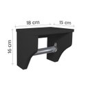 Ver mais imagens de Kit Acessórios para Banheiro Conjunto 2 Peças Porta Toalhas Papel Higiênico Preto Laca