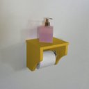 Ver imagem 4 de Kit Acessórios para Banheiro Conjunto 2 Peças Porta Toalhas Papel Higiênico Amarelo Laca