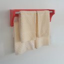 Ver imagem 3 de Kit Acessórios para Banheiro Conjunto 2 Peças Porta Toalhas Papel Higiênico Vermelho Laca