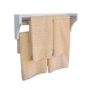 Ver imagem 3 de Toalheiro Duplo Suporte Cabideiro Porta Toalhas de Parede Acessório para Banheiro Branco Laca