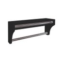 Ver imagem 4 de Toalheiro Duplo Suporte Cabideiro Porta Toalhas de Parede Acessório para Banheiro Preto Laca