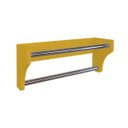 Ver imagem 4 de Toalheiro Duplo Suporte Cabideiro Porta Toalhas de Parede Acessório para Banheiro Amarelo Laca