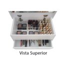 Ver imagem 3 de Porta Maquiagem Caixa Organizadora com Espelho Branco Laca