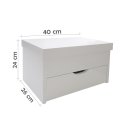 Ver imagem 5 de Porta Maquiagem Caixa Organizadora com Espelho Branco Laca