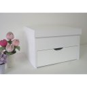 Ver imagem 6 de Porta Maquiagem Caixa Organizadora com Espelho Branco Laca