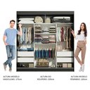 Ver imagem 5 de Guarda-roupa Casal Madesa Reno 3 Portas de Correr com Espelho