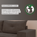 Ver mais imagens de Sofá Fixo 5 Lugares Dunas 2,20m Veludo Marrom